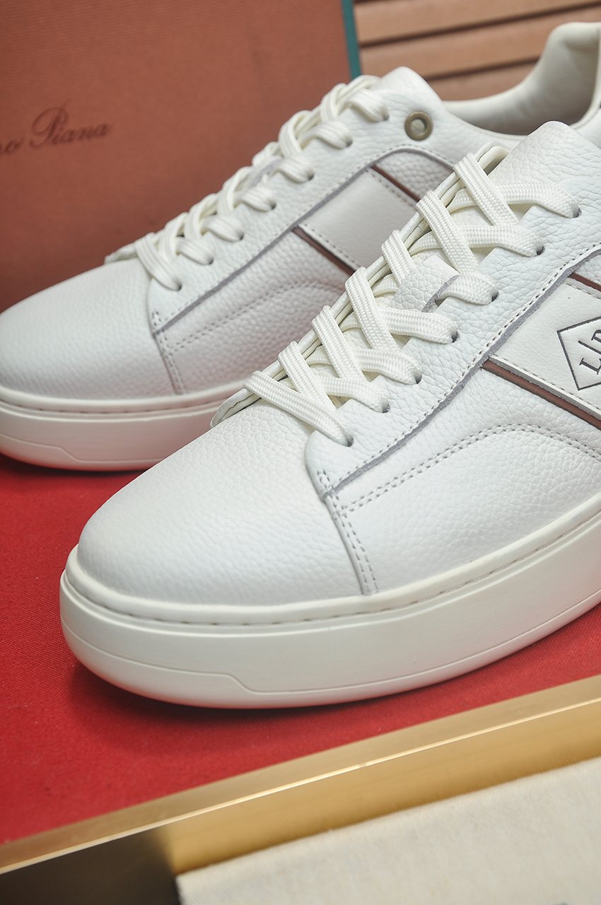 Loro Piana Textured Low-Top Sneakers — detail