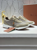 Loro Piana Textured Lace-Up Sneakers — hero