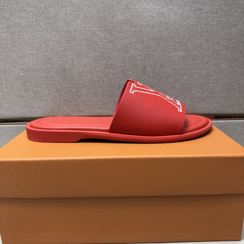 Louis Vuitton Men's Outlined LV Slide Sandals — side