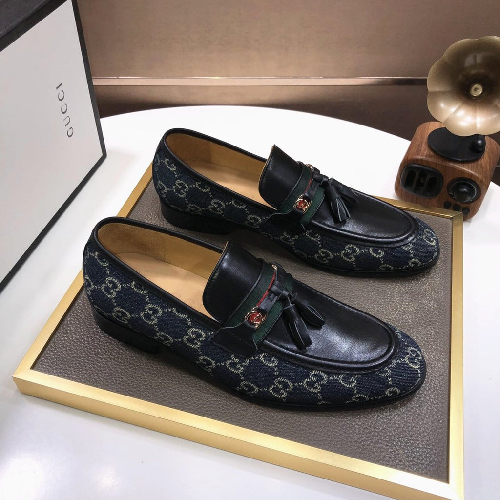 Gucci Monogram Tassel Loafers — front