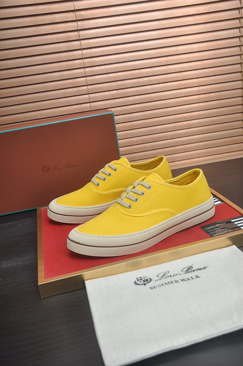 Loro Piana Low-Top Lace-Up Shoes — side