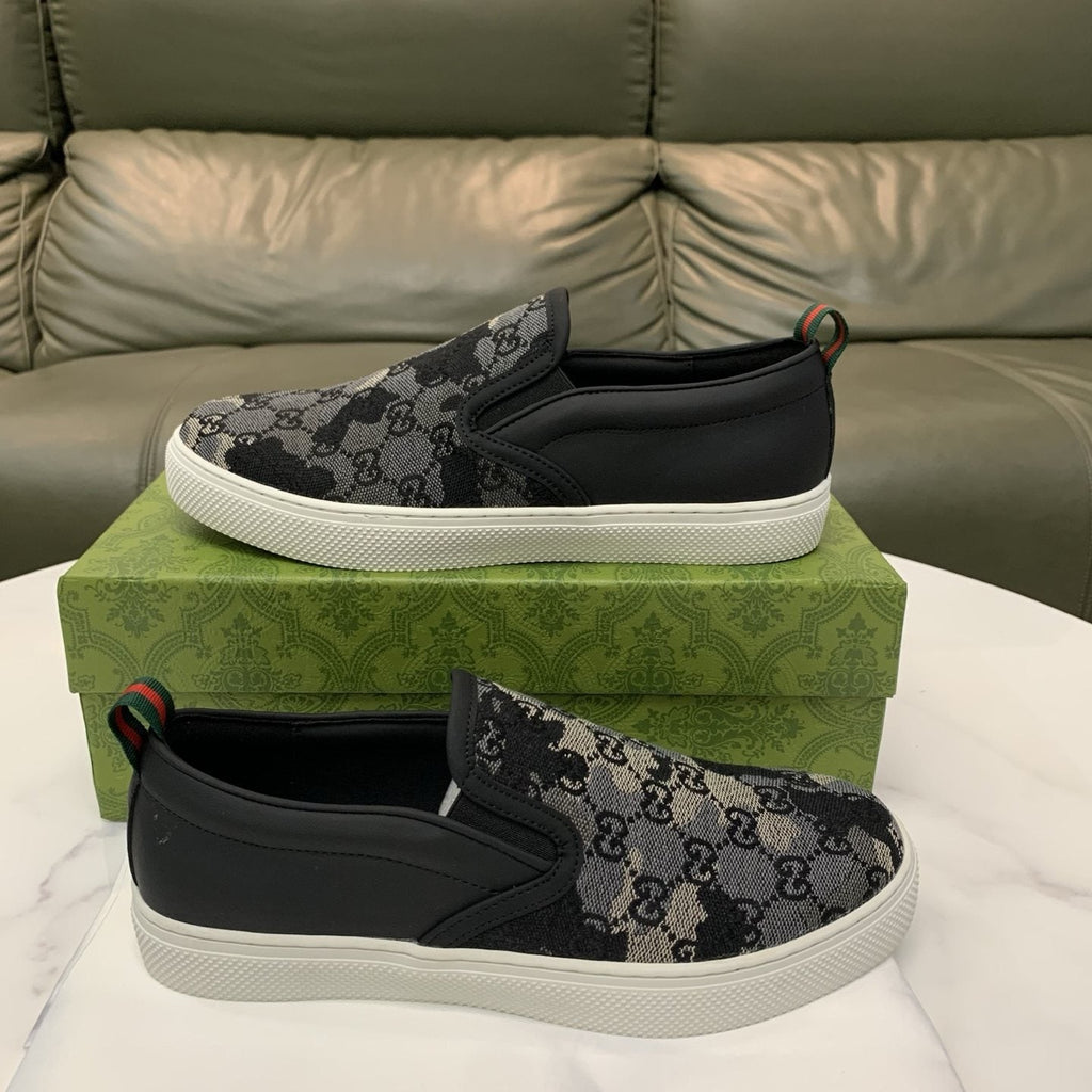 Gucci Patterned Slip-On Sneakers — side