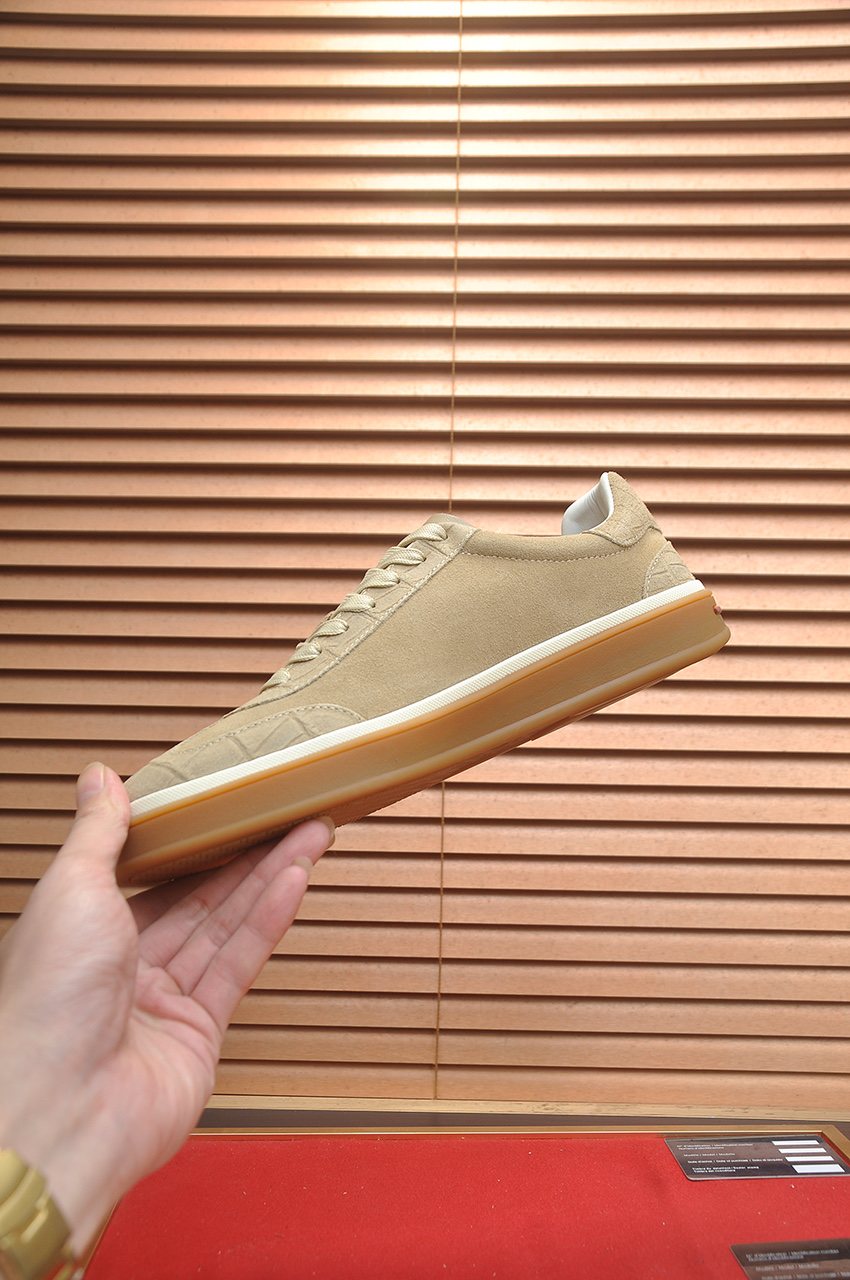 Loro Piana Low-Top Gum Sole Sneakers — side