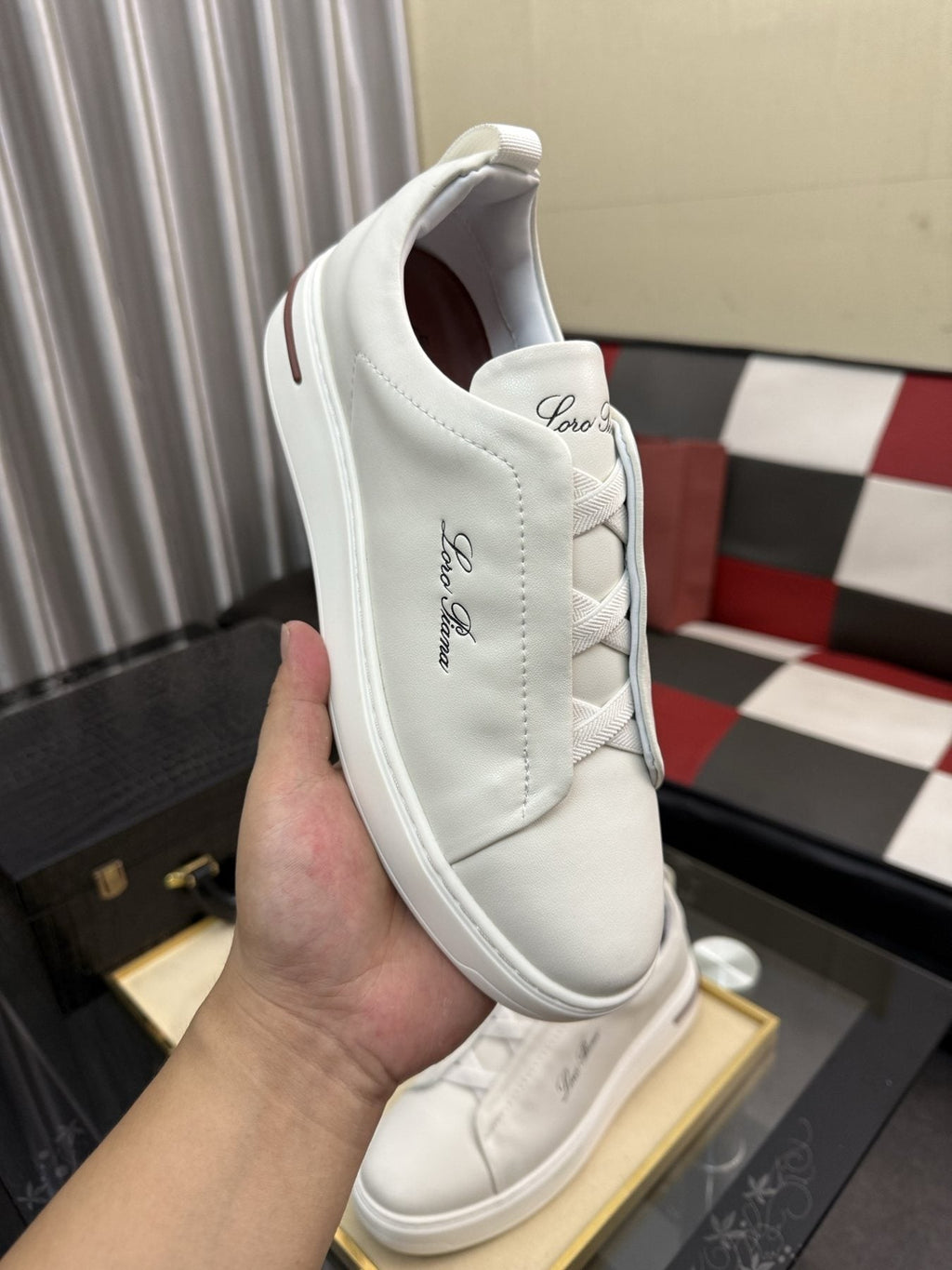 Loro Piana Side-Logo Slip-On Sneakers — model