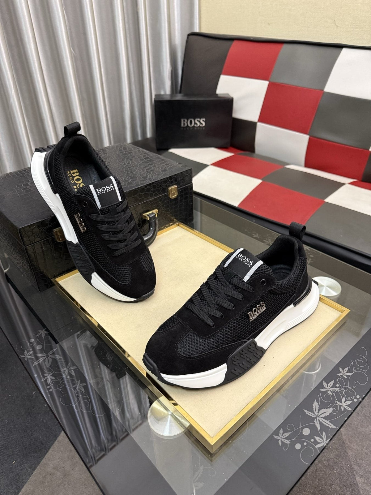 BOSS Mesh Low-Top Sneakers — side