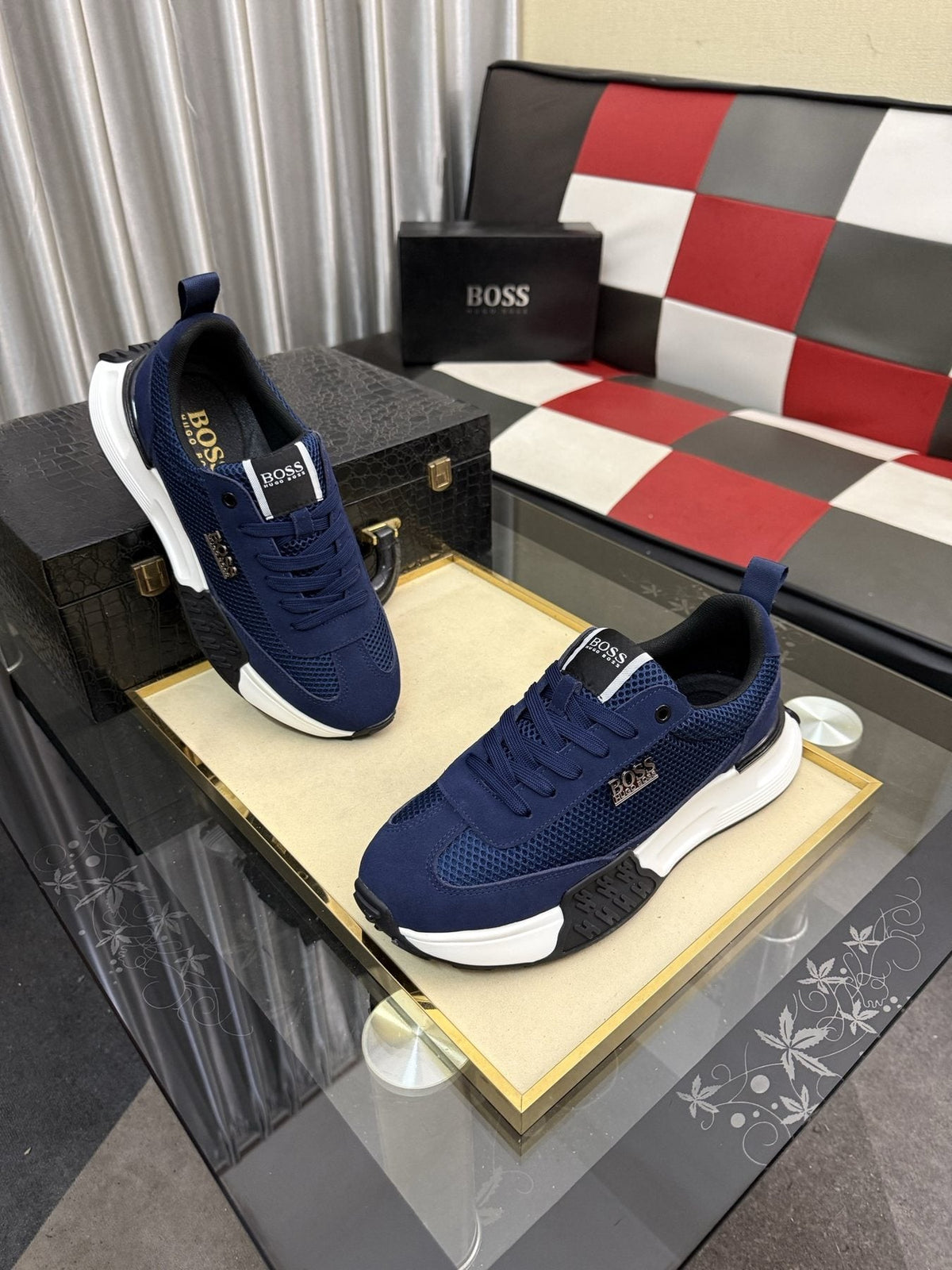 BOSS Mesh Low-Top Sneakers — front