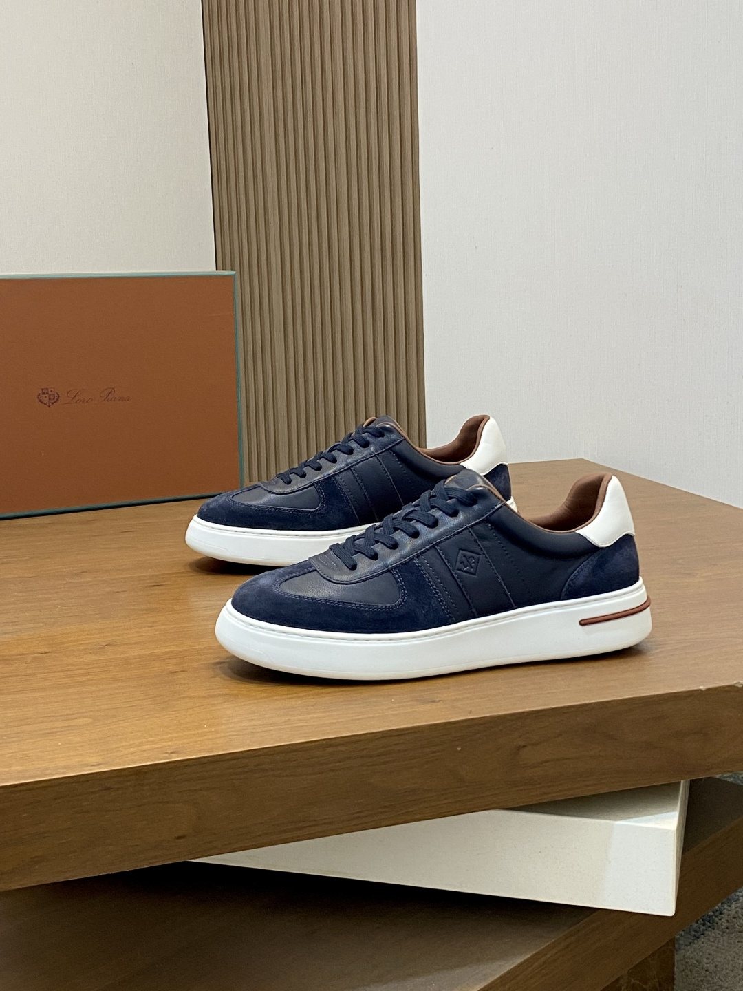 Loro Piana Paneled Low-Top Sneakers — front