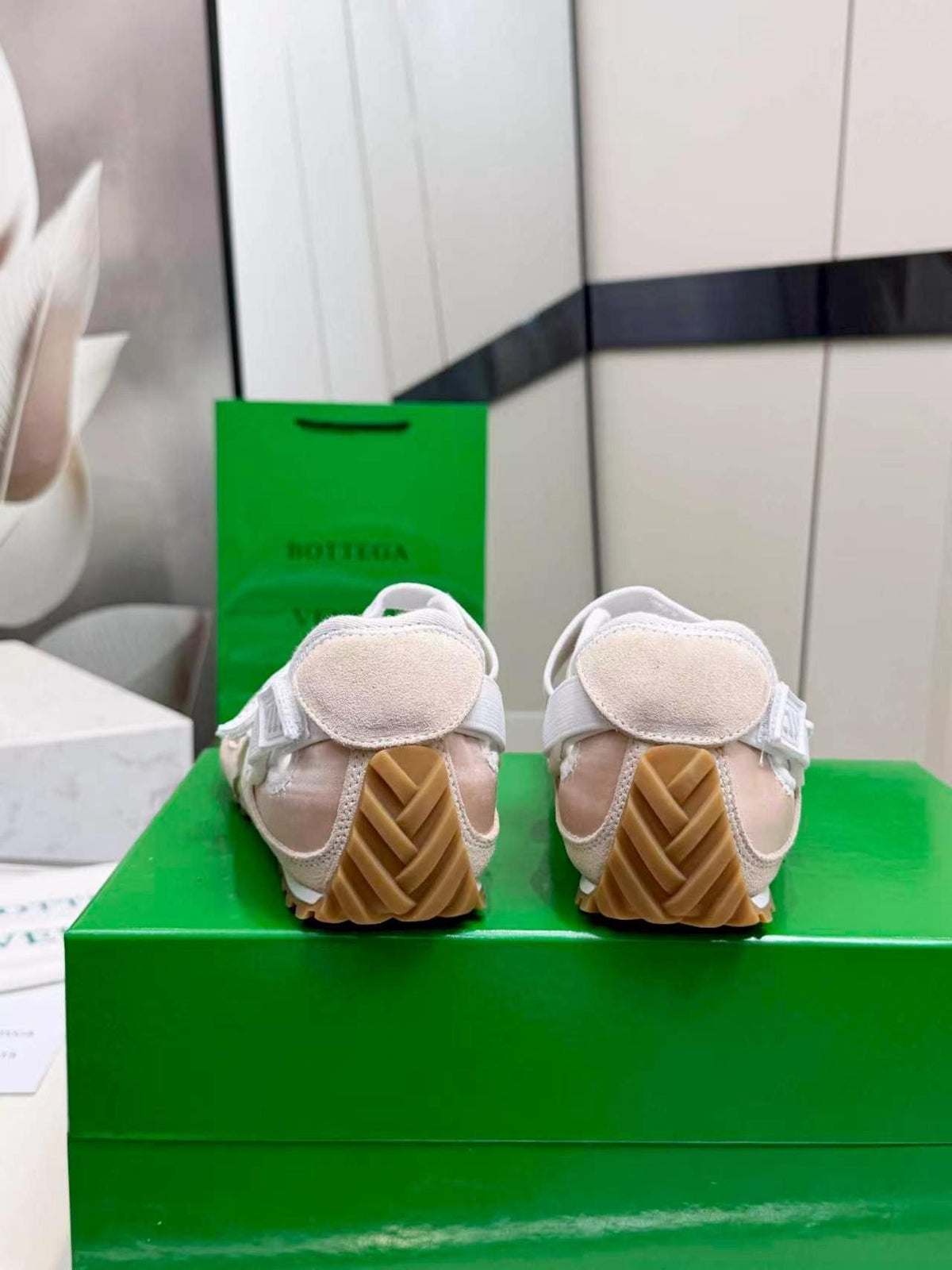 Bottega Veneta Buckled Strap Low-Top Sneakers — back