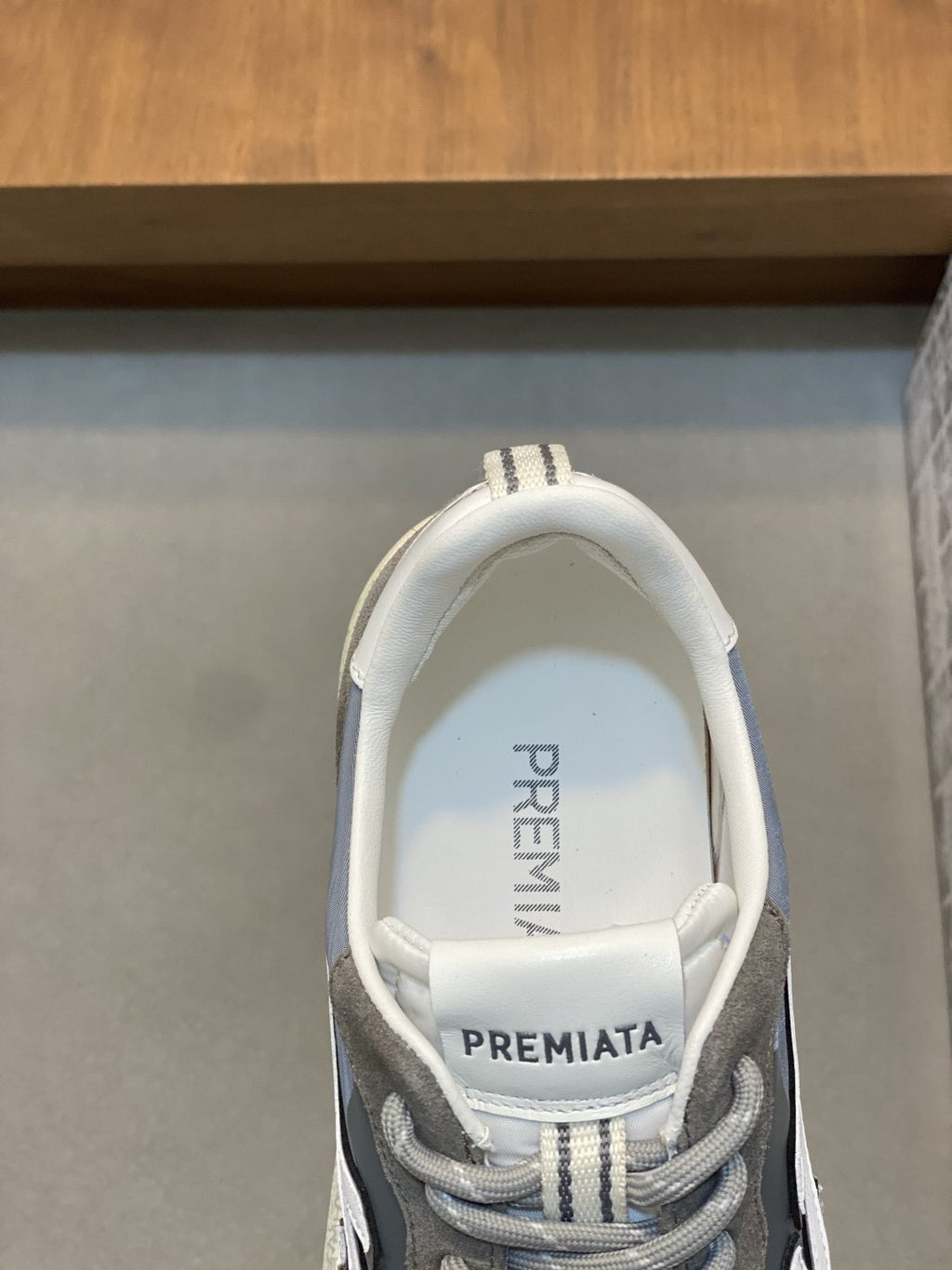 PREMIATA Suede Mesh Low-Top Sneakers — detail