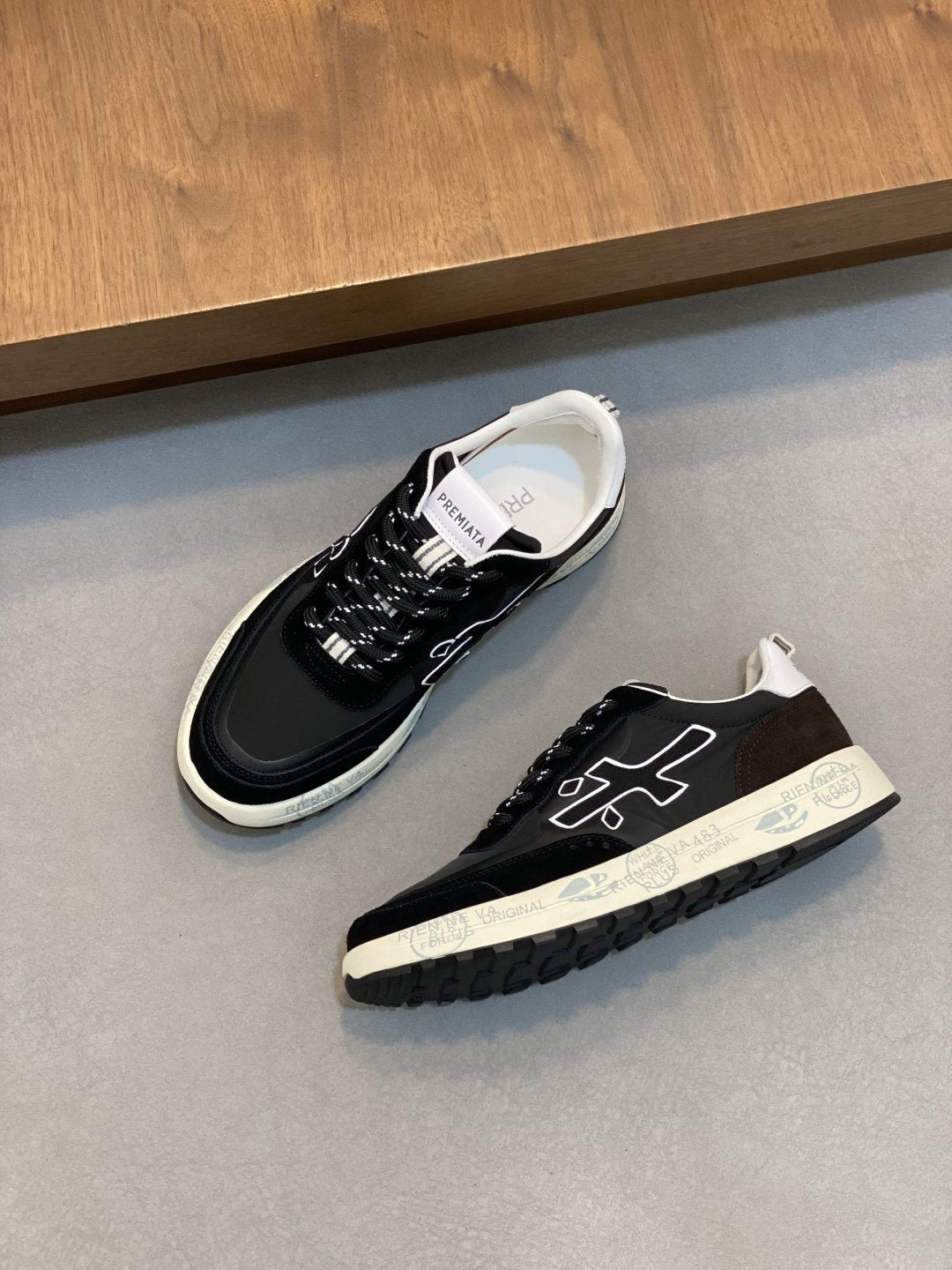 PREMIATA Suede Mesh Low-Top Sneakers — front