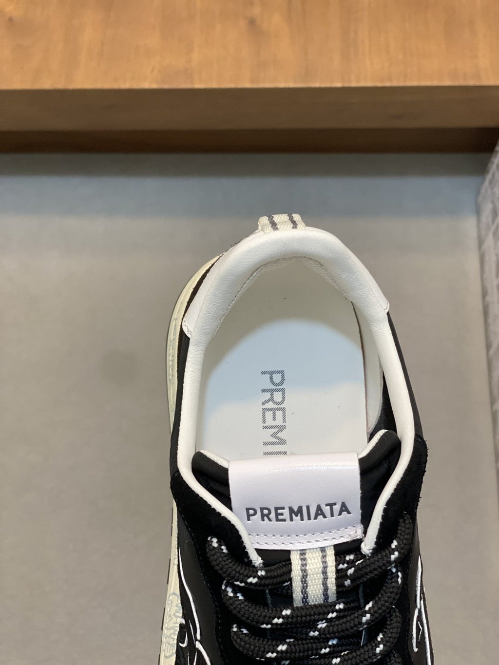 PREMIATA Suede Mesh Low-Top Sneakers — detail