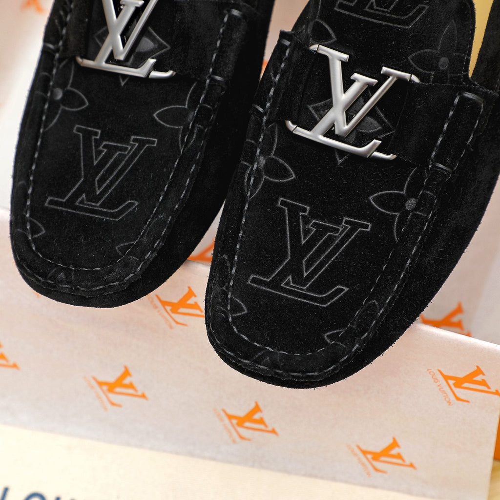 Louis Vuitton Embossed Driving Loafers — detail
