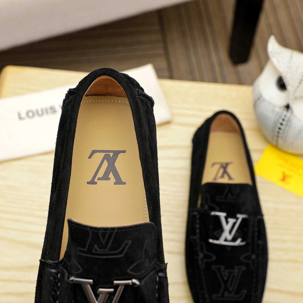 Louis Vuitton Embossed Driving Loafers — detail