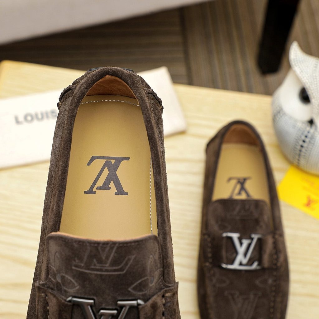 Louis Vuitton Embossed Driving Loafers — detail