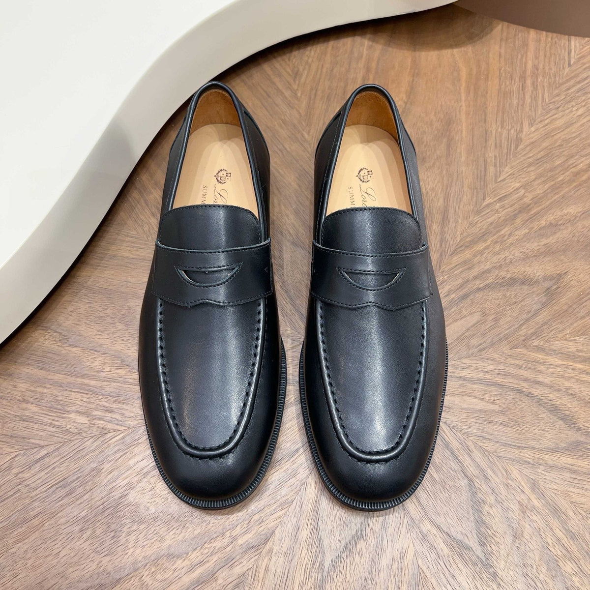 Men’s Leather Penny Loafers — back