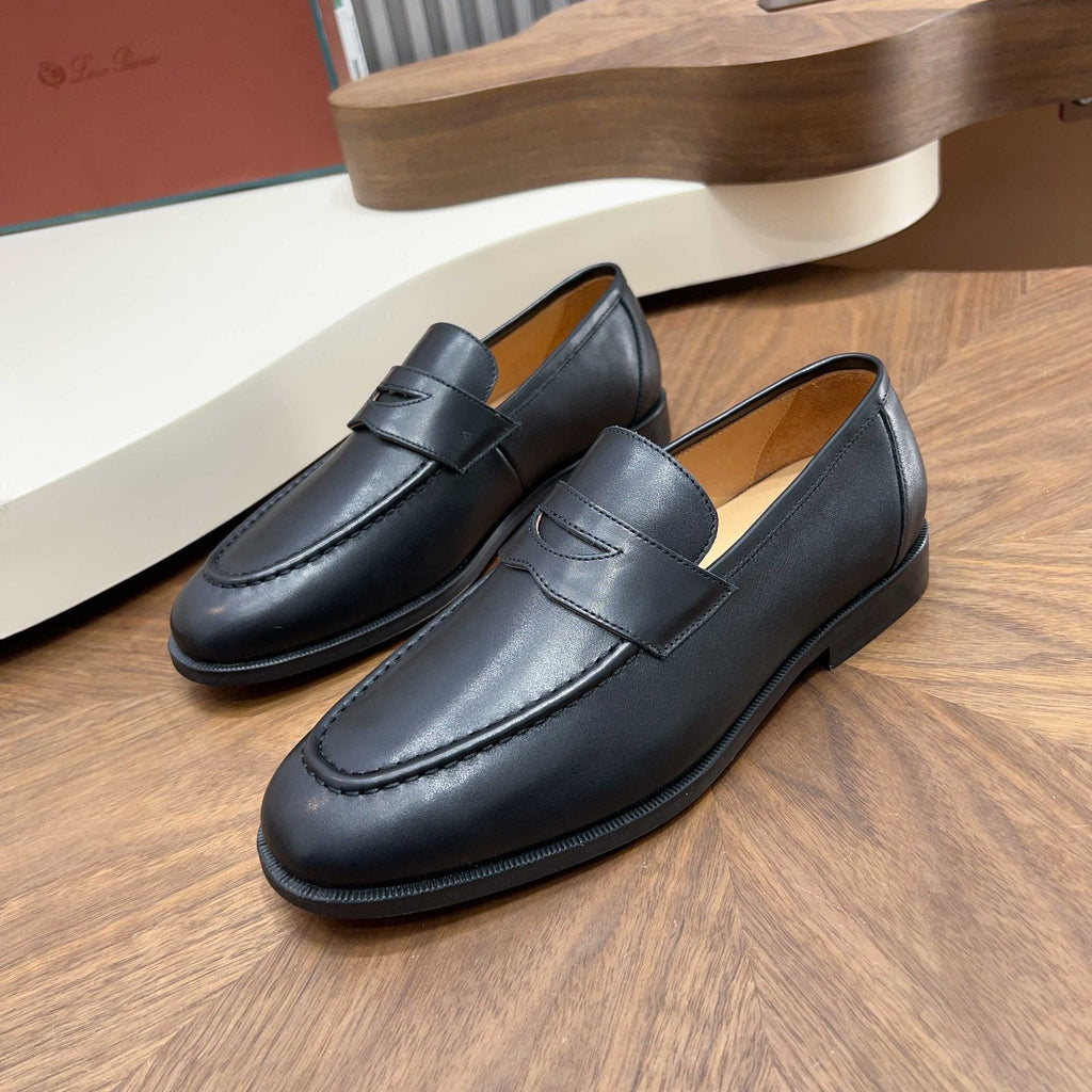 Men’s Leather Penny Loafers — front