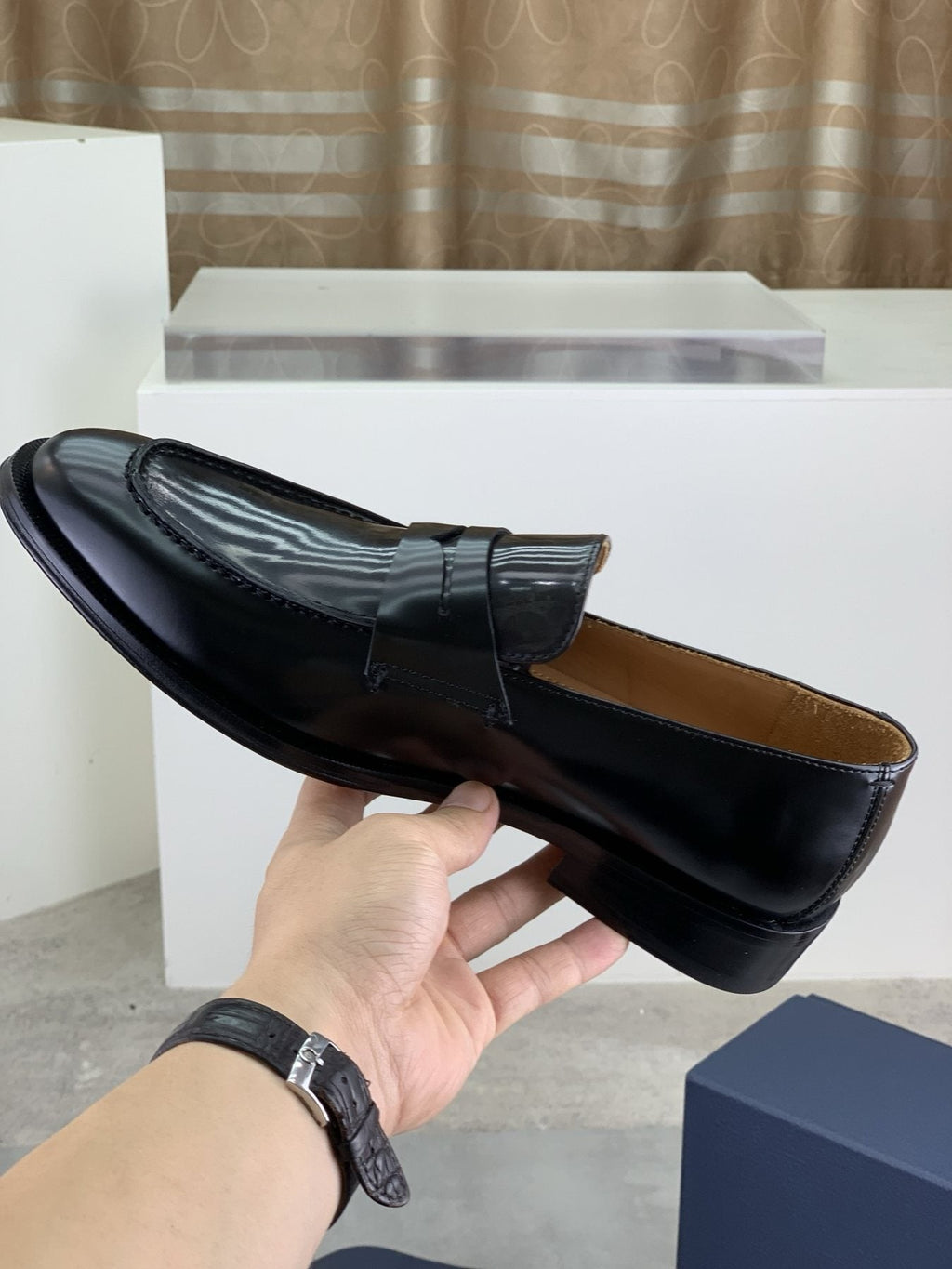 Dior Black Tassel Loafers — side