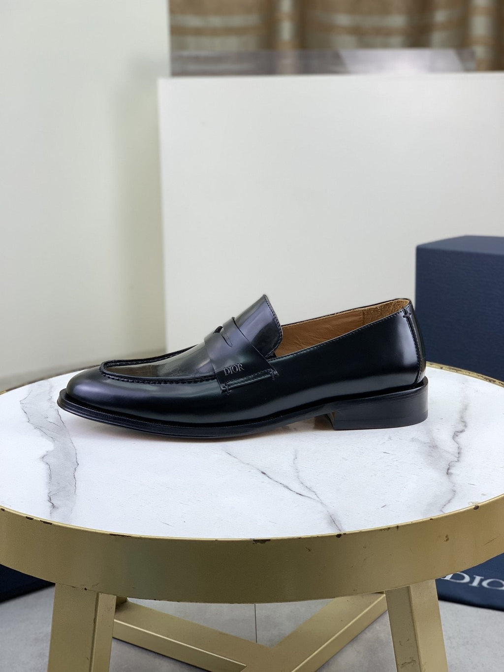 Dior Black Tassel Loafers — side