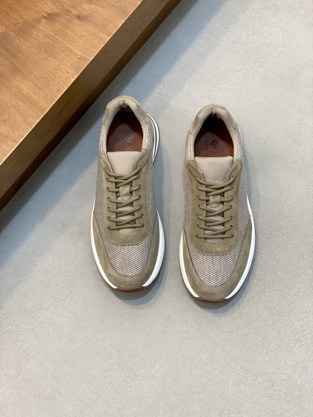 Loro Piana Men's Lace-Up Sneakers — front