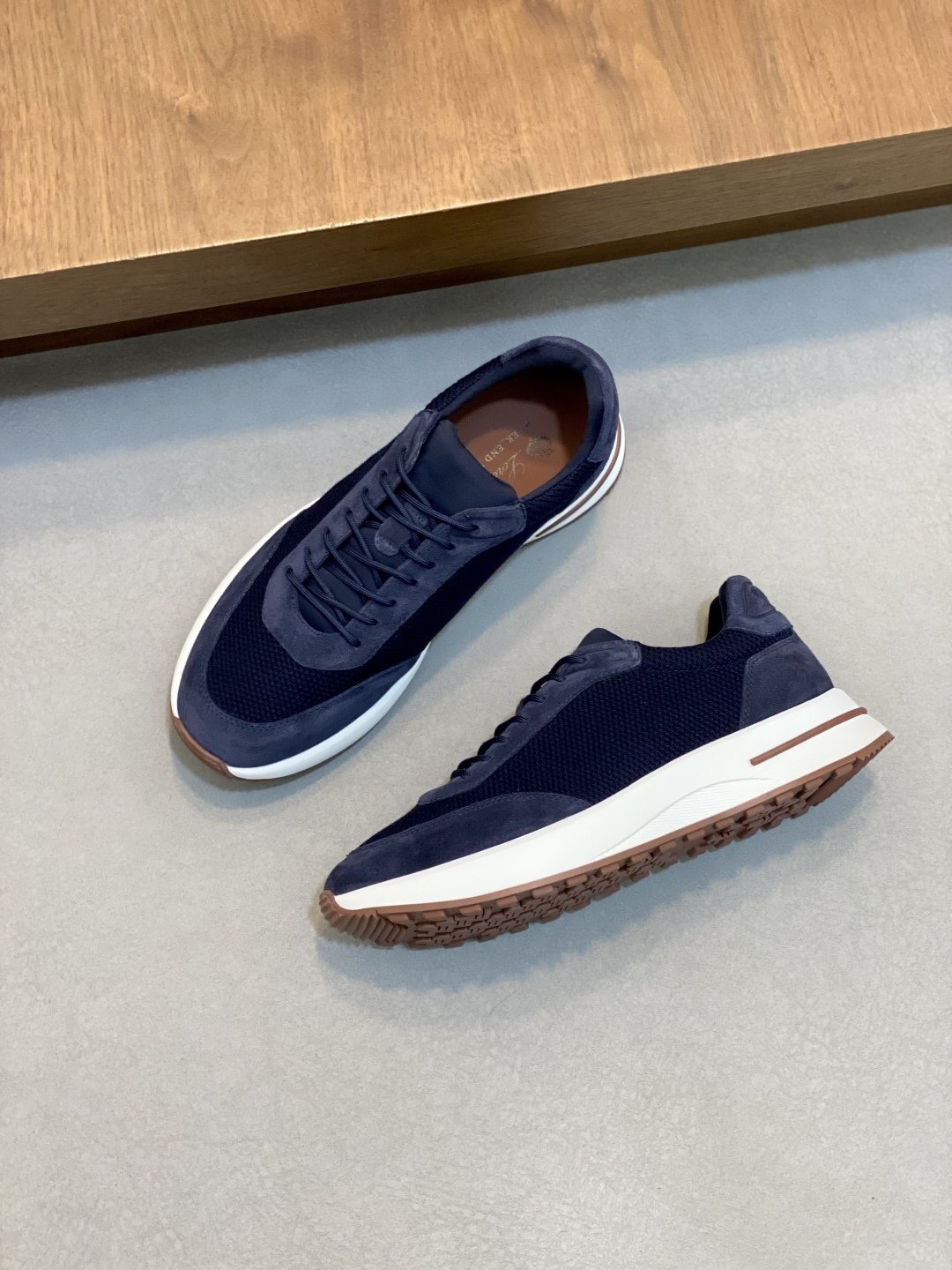 Loro Piana Men's Lace-Up Sneakers — front