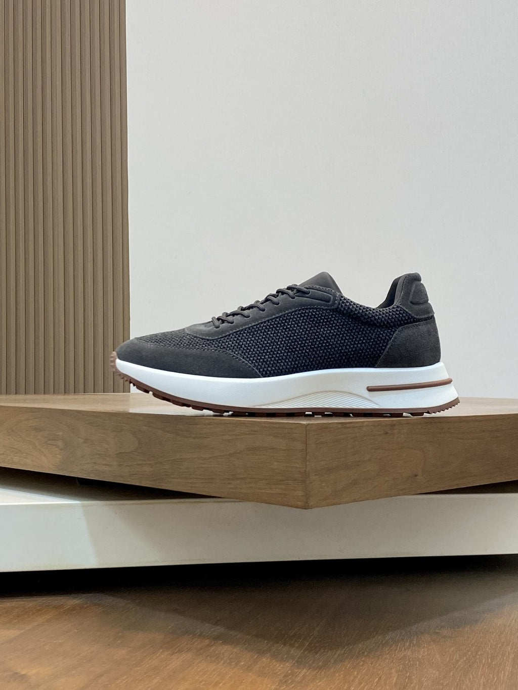 Loro Piana Men's Lace-Up Sneakers — side
