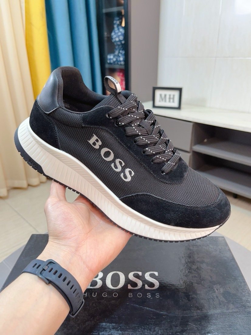 Hugo Boss Panelled Low-Top Sneakers — side