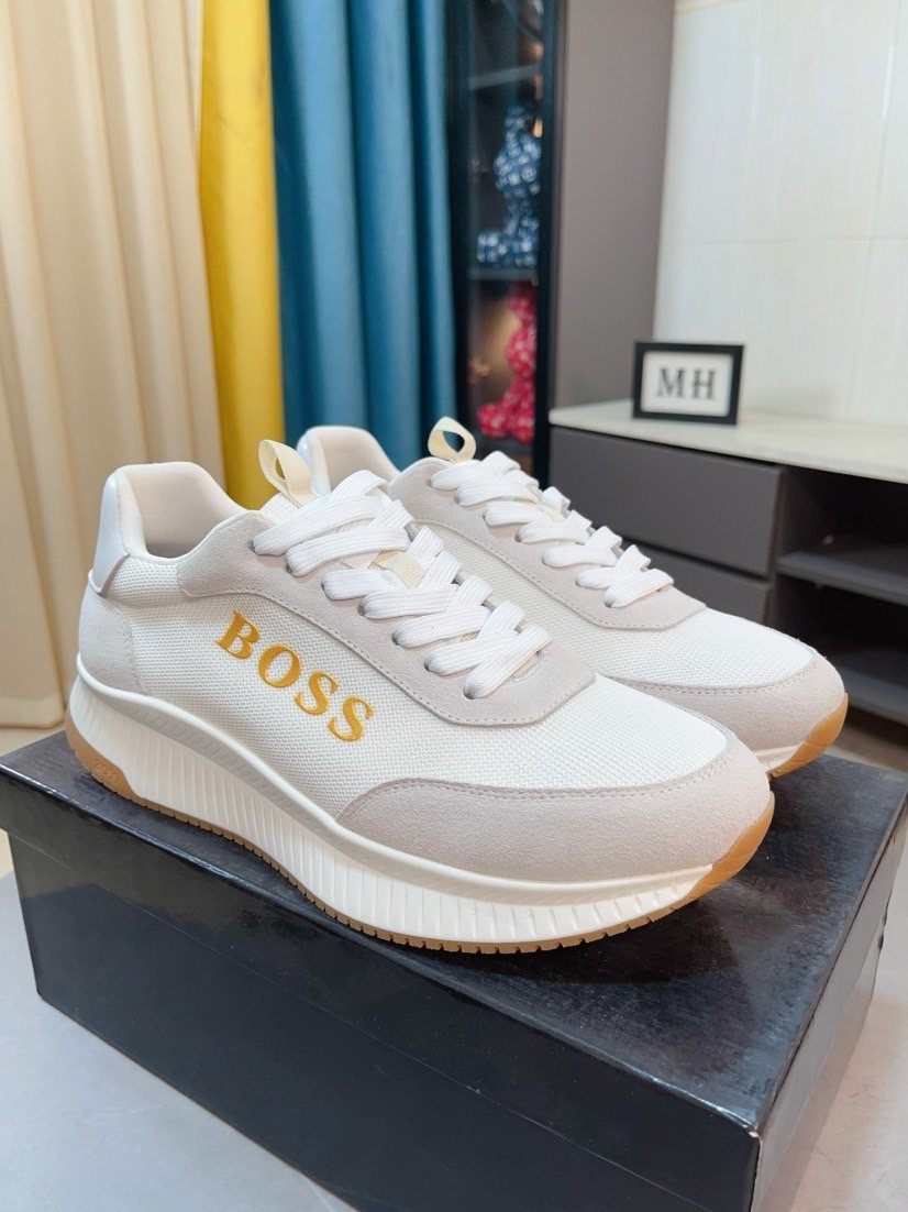 Hugo Boss Panelled Low-Top Sneakers — front