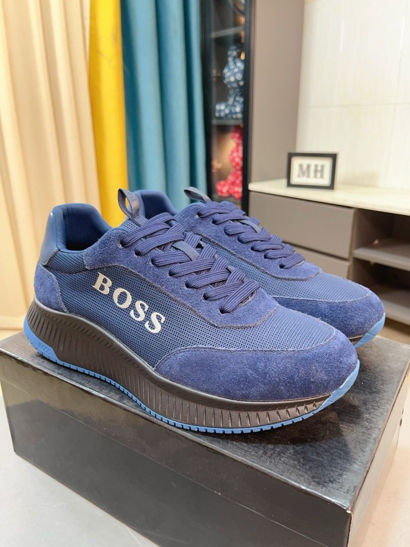 Hugo Boss Panelled Low-Top Sneakers — front