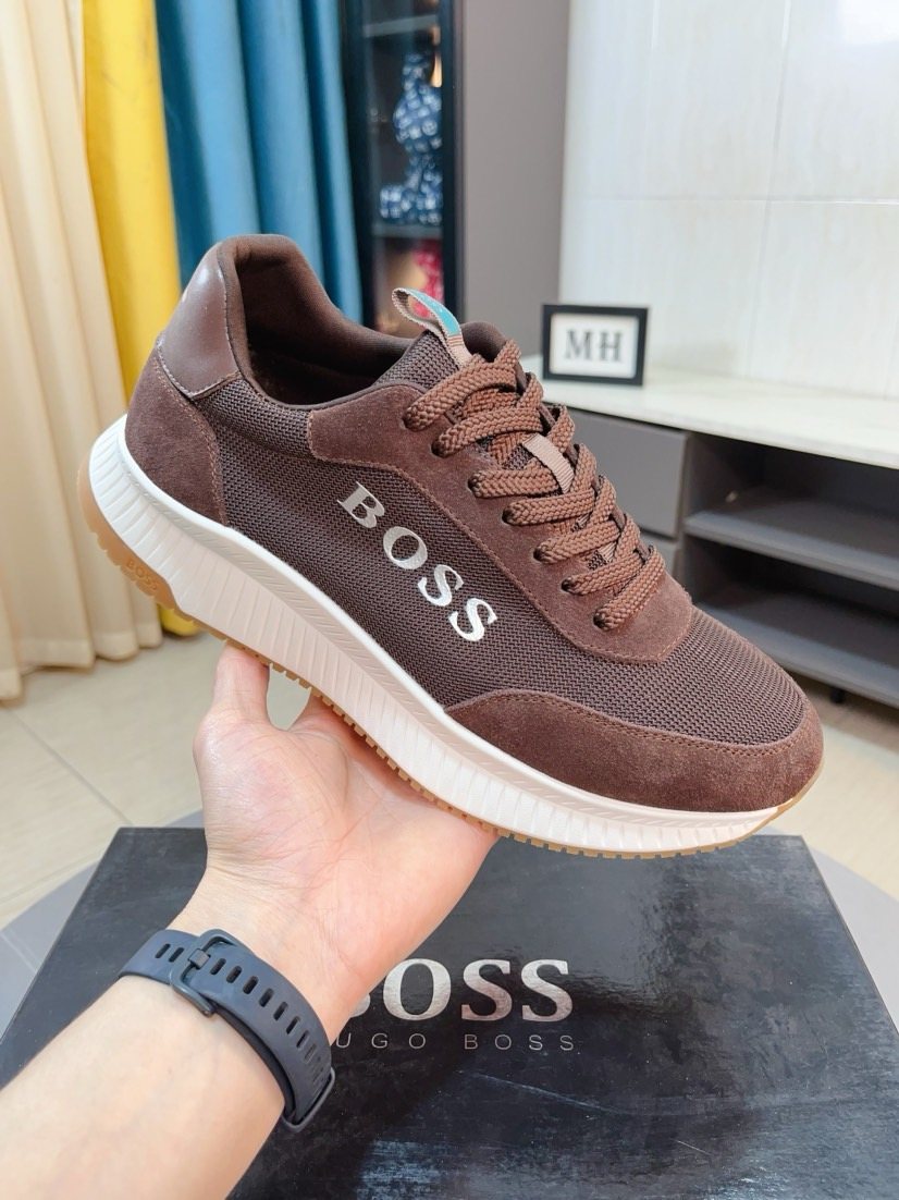 Hugo Boss Panelled Low-Top Sneakers — front