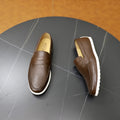 Tod's Brown Leather Slip-On Loafers — hero