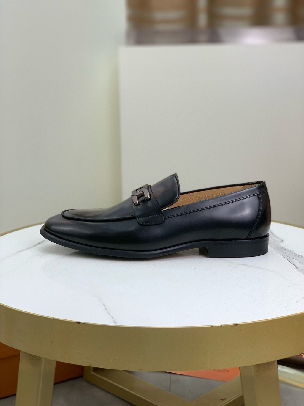 TOD'S Black Metal-Accent Loafers — hero