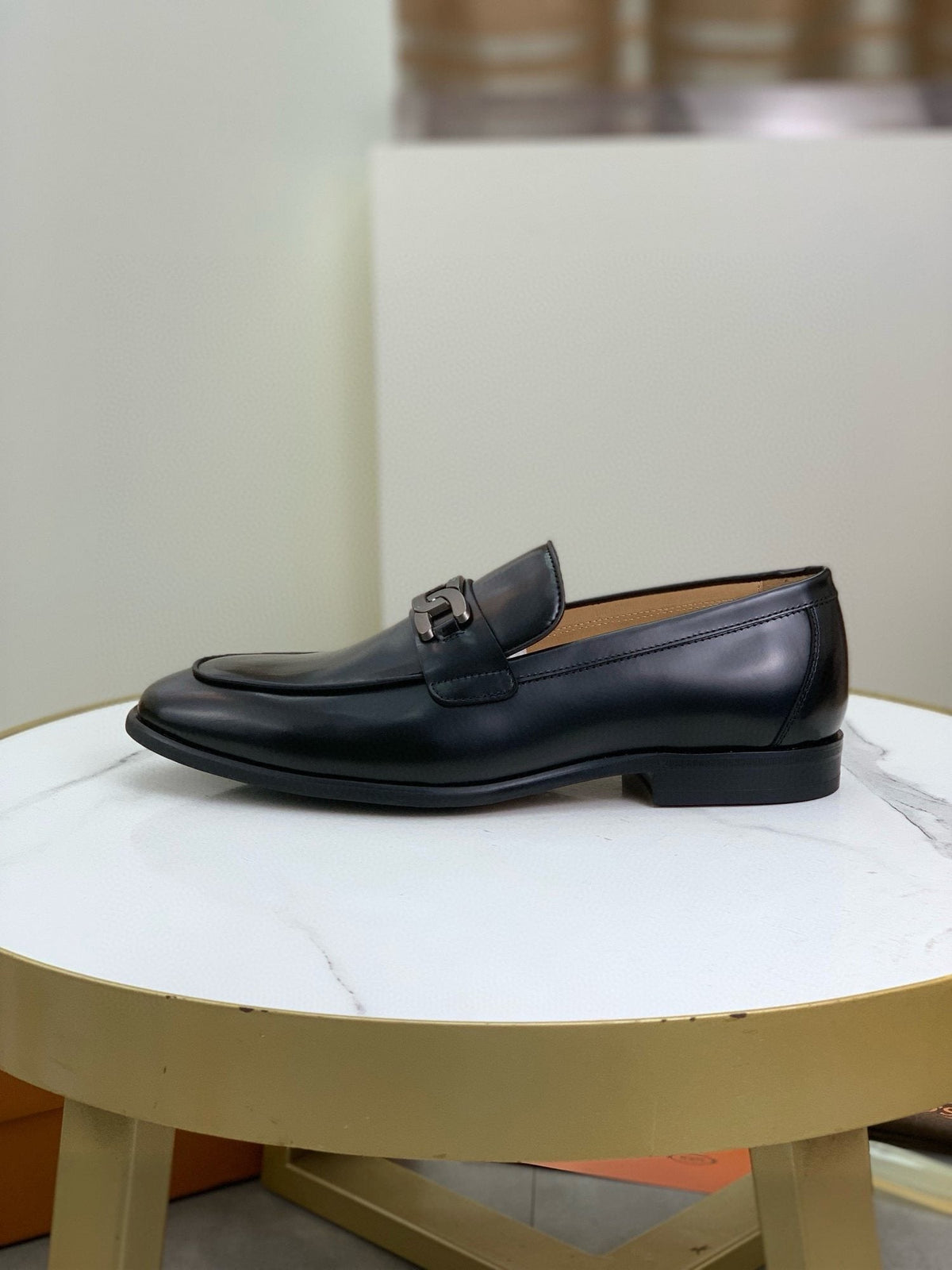 TOD'S Black Metal-Accent Loafers — hero