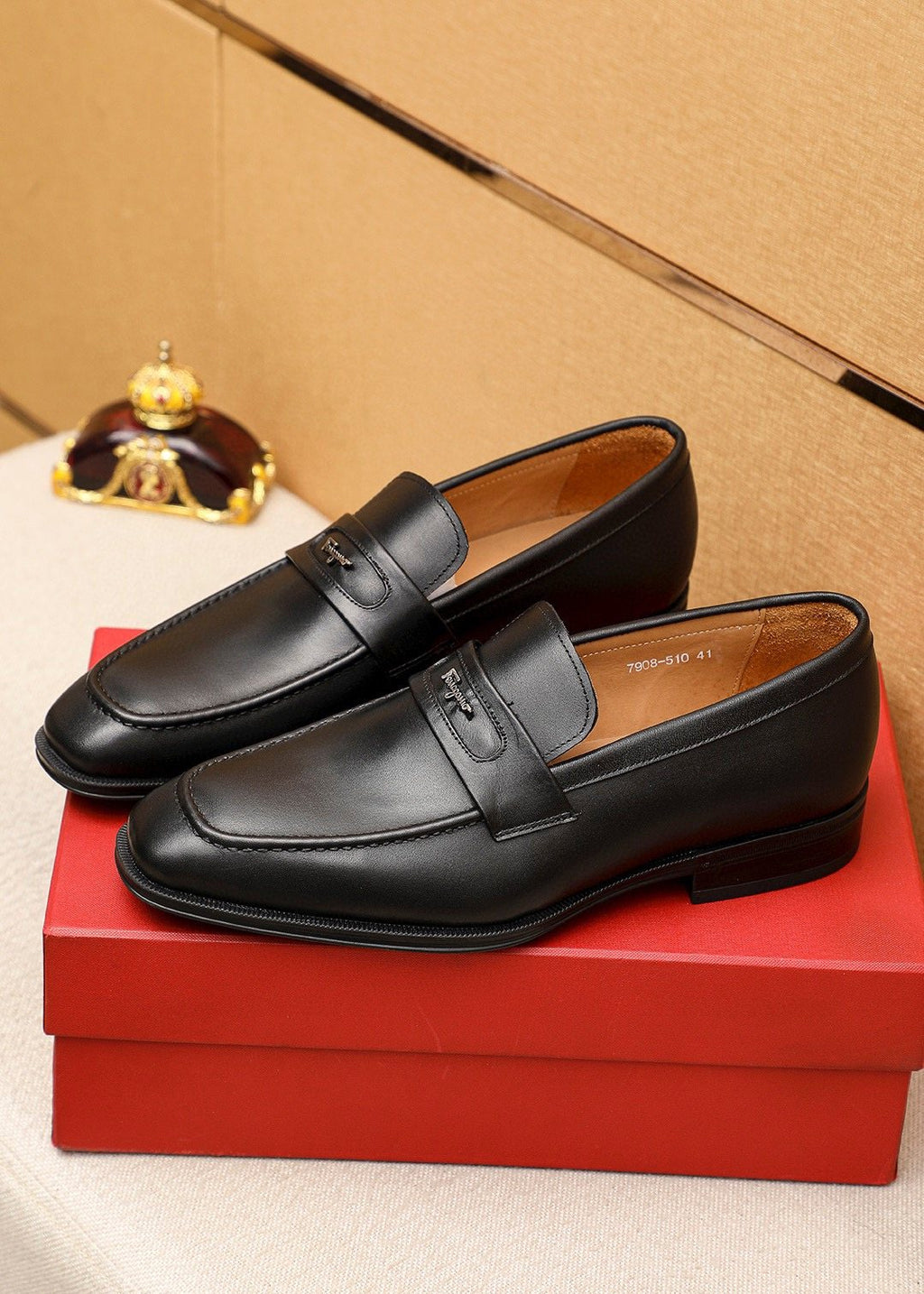 Ferragamo Leather Bit Loafers — front