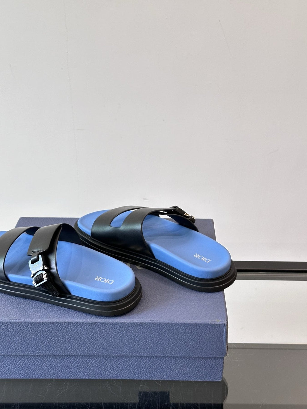 Dior Aqua Men's Slide Sandals — side
