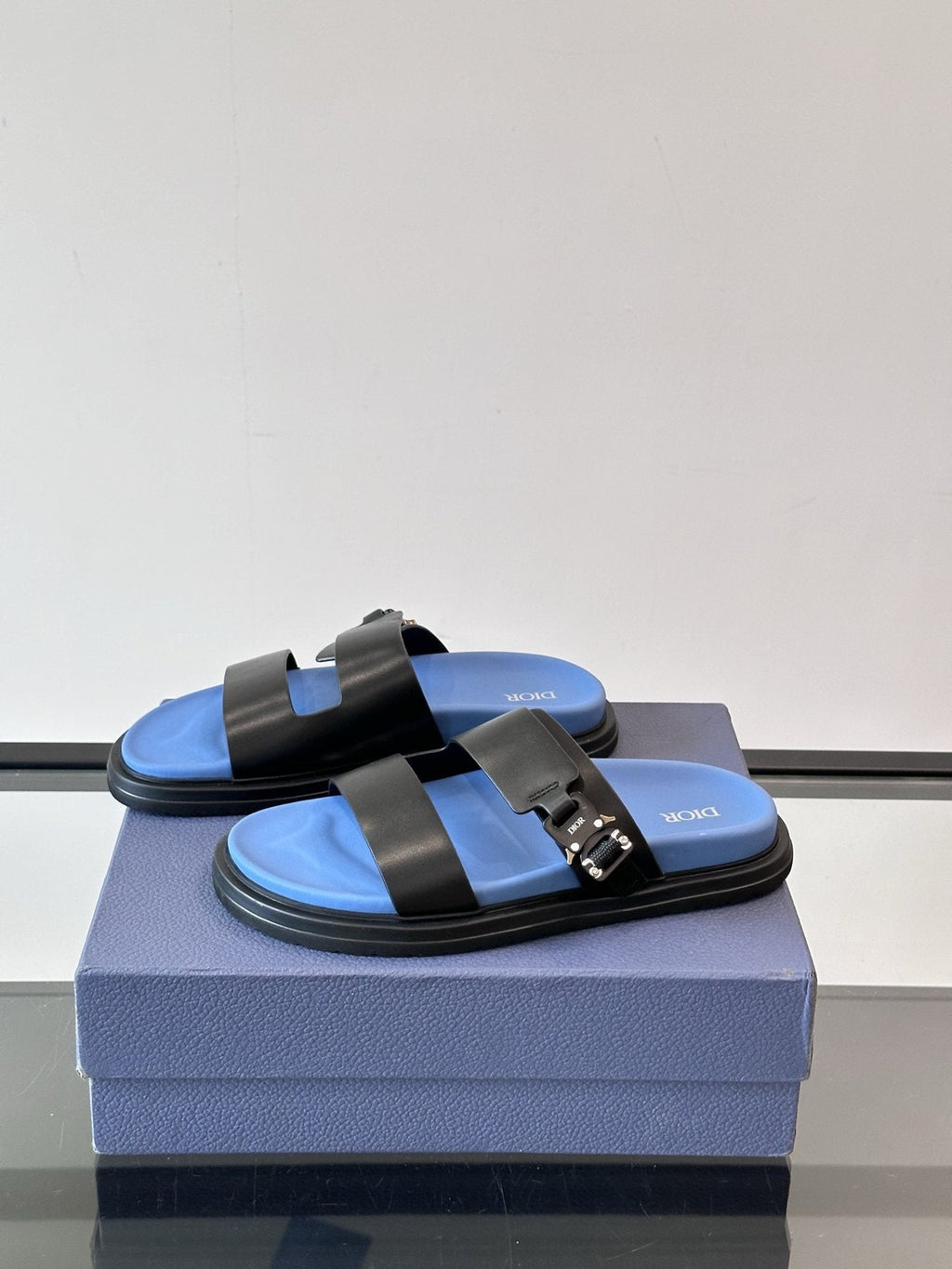 Dior Aqua Men's Slide Sandals — side