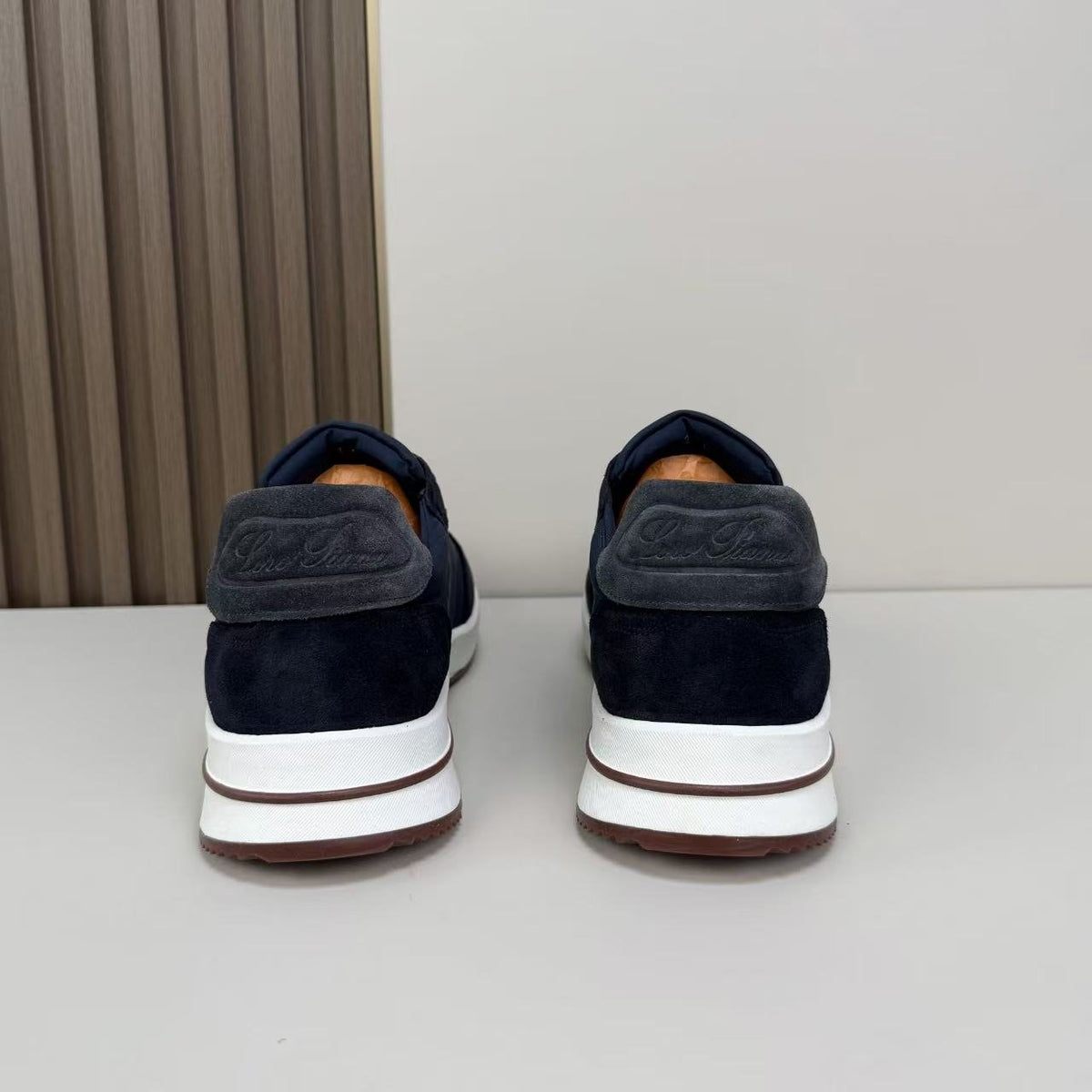 Loro Piana Contrast Lace-Up Sneakers — back