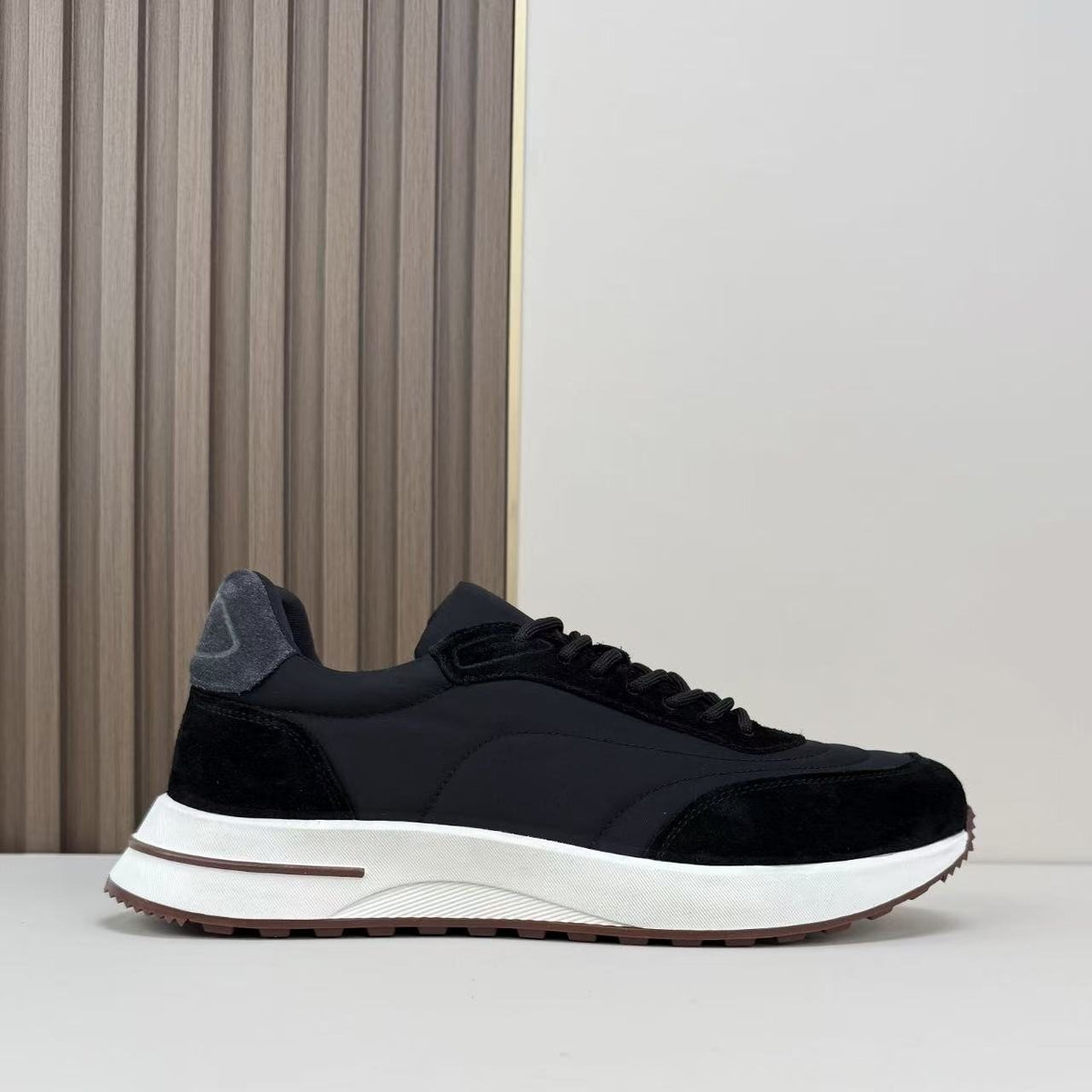 Loro Piana Contrast Lace-Up Sneakers — side