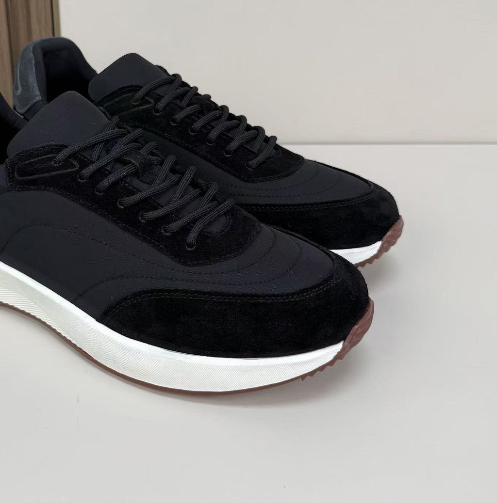 Loro Piana Contrast Lace-Up Sneakers — detail