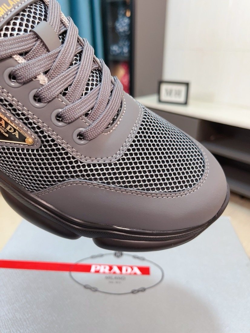 Prada Mesh Panel Men’s Sneakers — detail