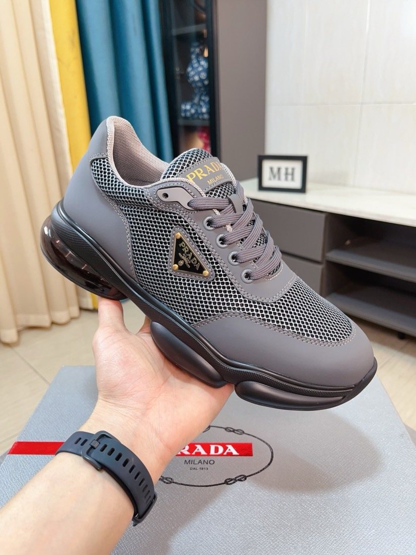 Prada Mesh Panel Men’s Sneakers — side