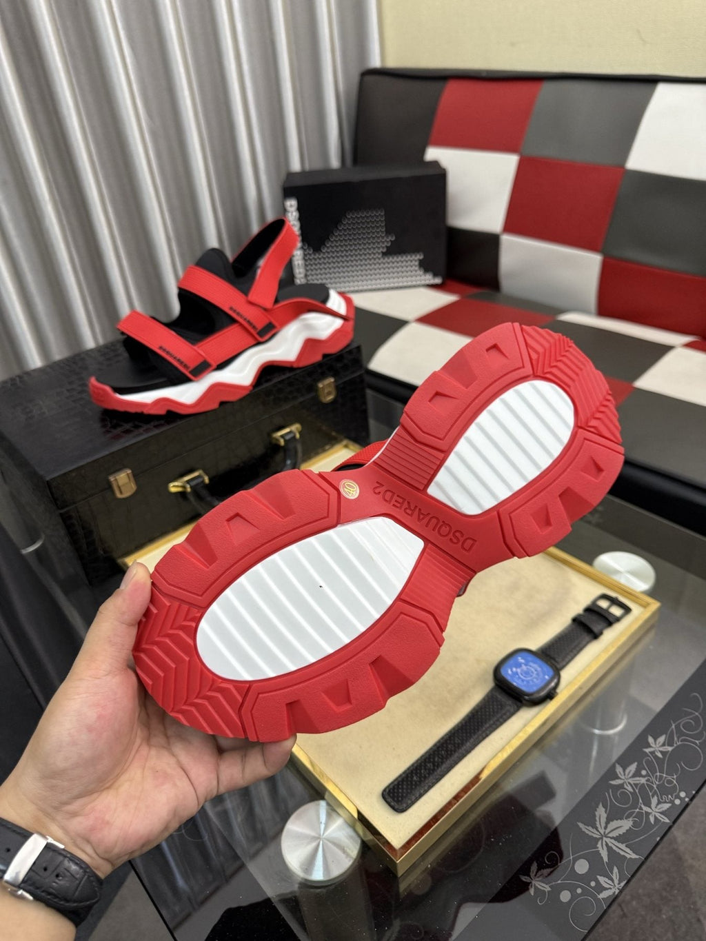 DSQUARED2 Color-Block Sport Sandals — side