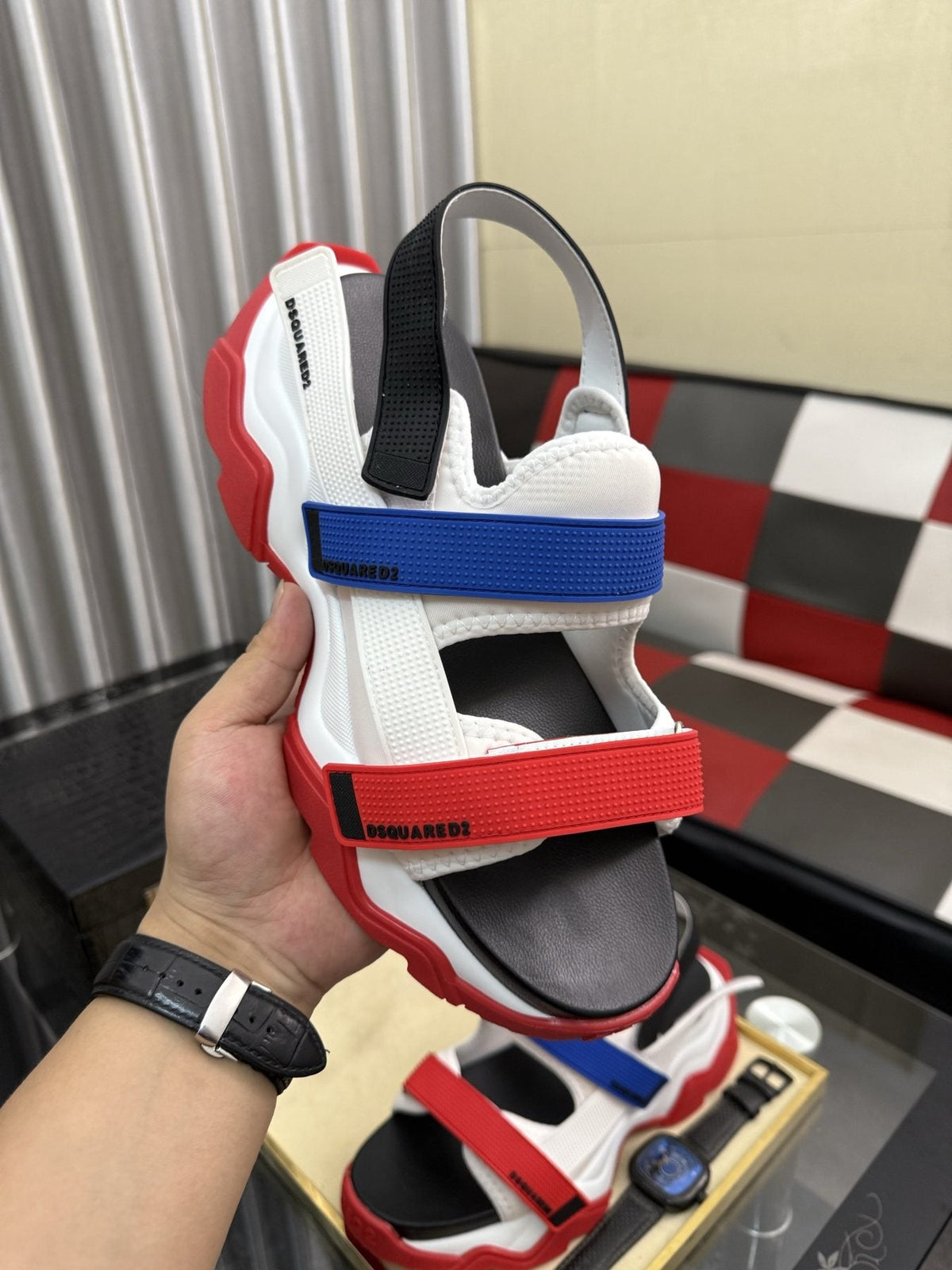 DSQUARED2 Color-Block Sport Sandals — model