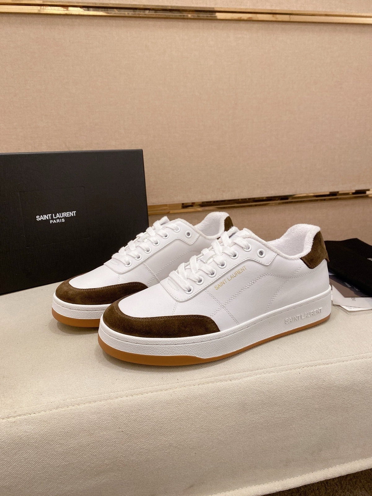 Saint Laurent Perforated Low-Top Sneakers — hero