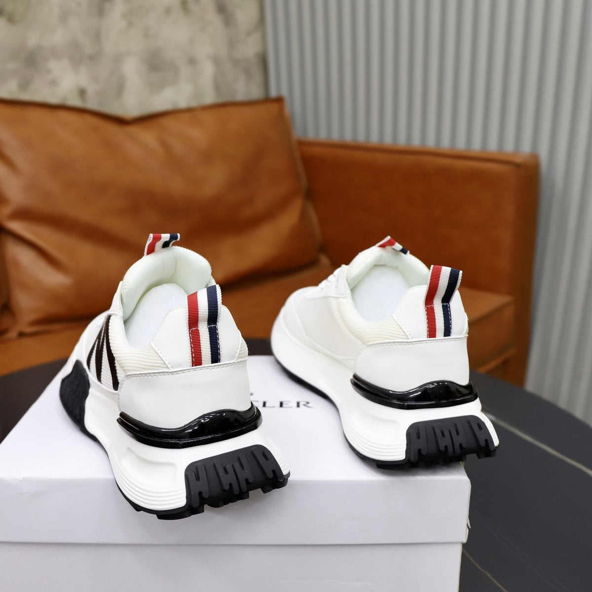 Moncler Contrast Sole Low-Top Sneakers — back