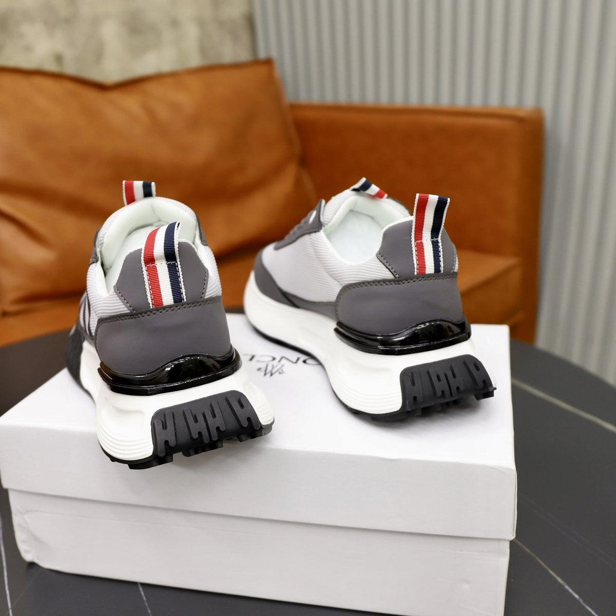 Moncler Contrast Sole Low-Top Sneakers — back