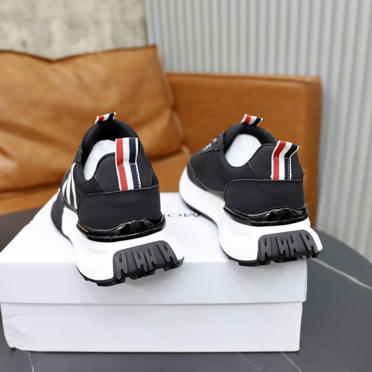 Moncler Contrast Sole Low-Top Sneakers — back
