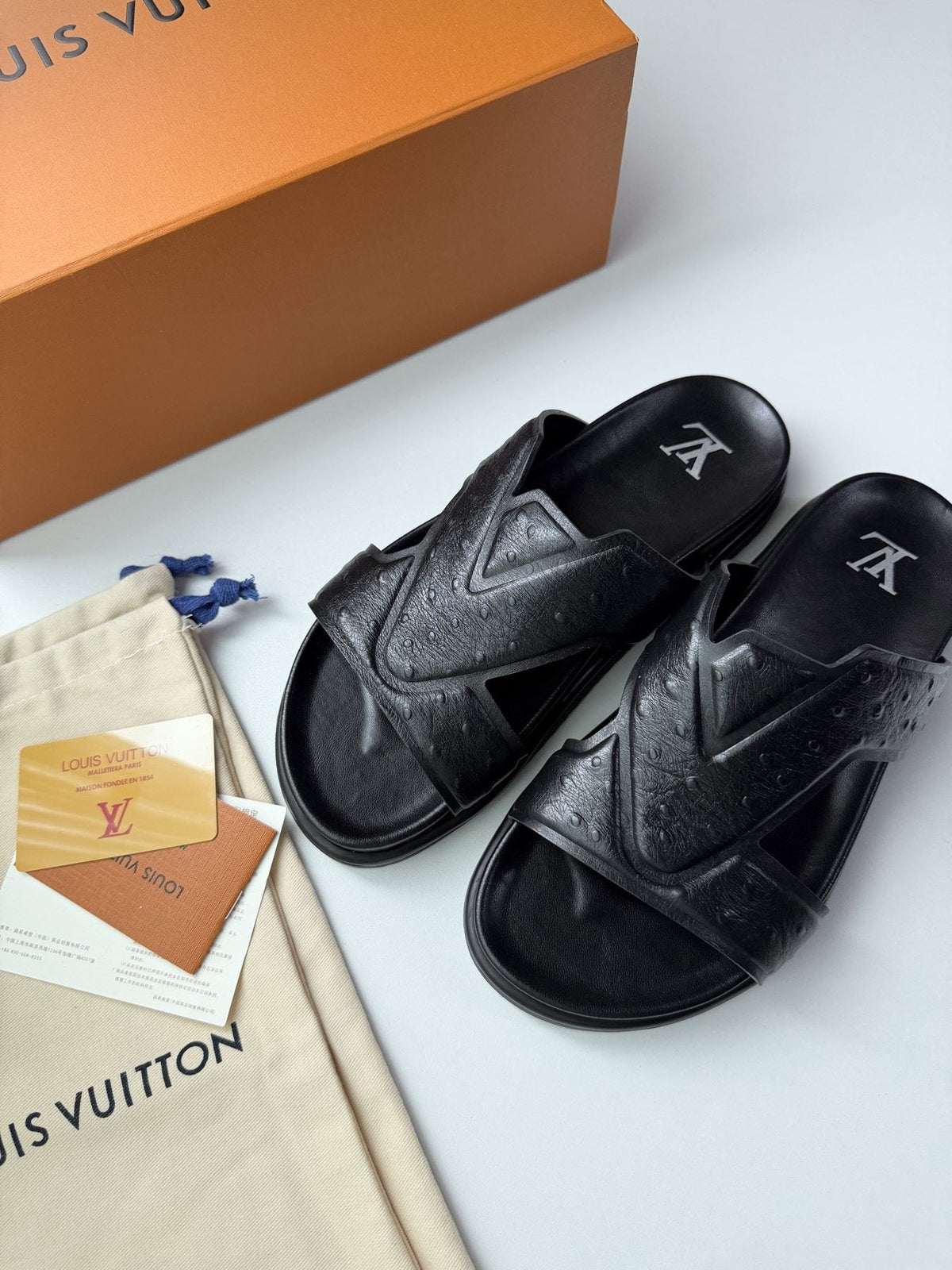 Louis Vuitton Portofino Slide Sandals — front