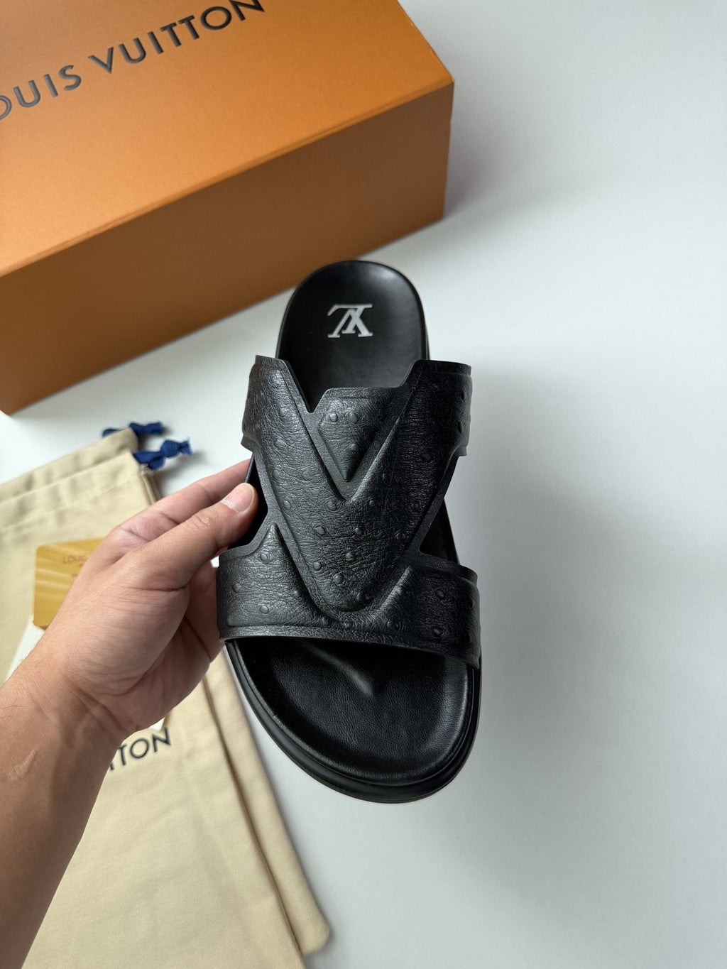 Louis Vuitton Portofino Slide Sandals — model