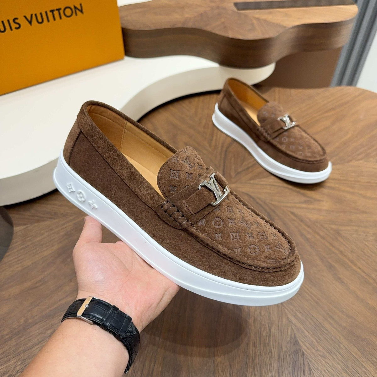 Louis Vuitton Monogram Slip-On Sneakers — model