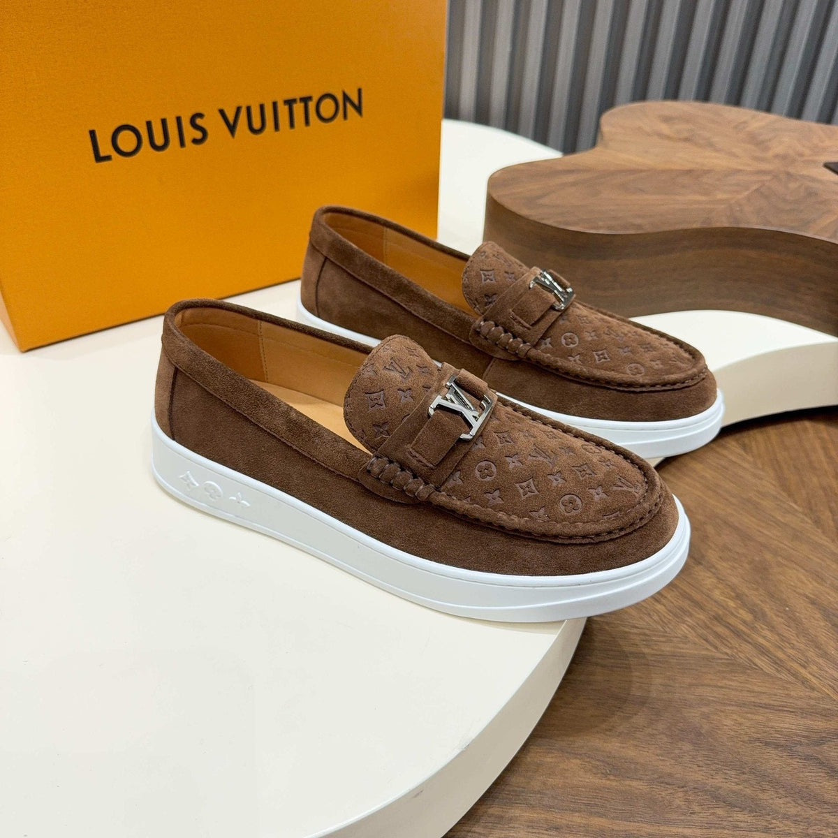 Louis Vuitton Monogram Slip-On Sneakers — front